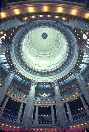 Stock Photo #19807: keywords -  boise building buildings capitol capitols ceiling circle circular design dome domes government idaho inside interior interiors legislature radial radially rotunda rotundas round state style symmetrical symmetry tradition traditional vert