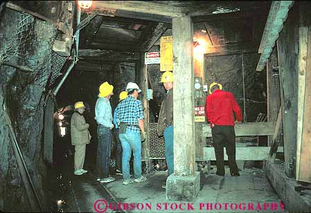 Stock Photo #14831: keywords - cave cavern caverns caves equipment geologic geological geology group groups hardhats historic history horz idaho machine machinery metal mine miner miners mining people precious rock shaft shafts sierra silver tour touring tourists tours underground wallace