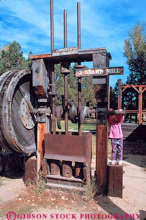 Stock Photo #14861: keywords -  architecture city crush crusher crushes design equipment girl historic idaho mill mills mining motif old released rock stamp style town vert vintage west western wood wooden