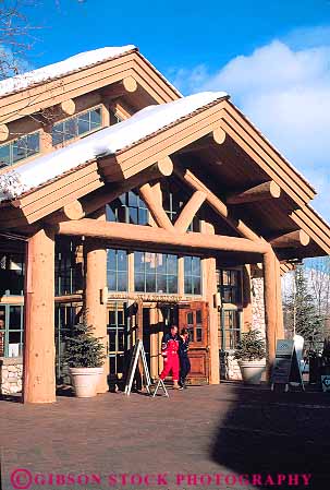 Stock Photo #14876: keywords - & angle angles beam building buildings communities community couple design destination idaho lodge log logs mountain mountains peak people post recreation region resort resorts river rocky roof run shop ski sports store stores style sun travel triangle triangles vacation valley vert winter wood wooden