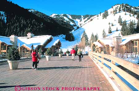 Stock Photo #14877: keywords -  area base communities community destination horz idaho lodge lodges mountain mountains recreation region resort resorts river rocky run ski skier skiers sun travel vacation valley walk walking winter
