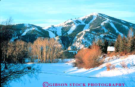 Stock Photo #14879: keywords -  communities community dawn destination horz idaho landscape mountain mountains recreation region resort resorts rocky run runs scenery scenic ski snow sun trail trails travel vacation valley winter