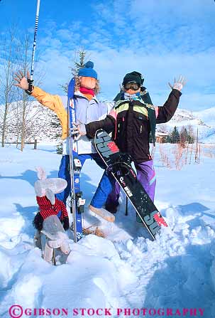 Stock Photo #14891: keywords - character characters clothed clothing communities community destination dressed gate idaho mountain mountains recreation region resort resorts rocky ski snow statue statues sun travel vacation valley vert winter