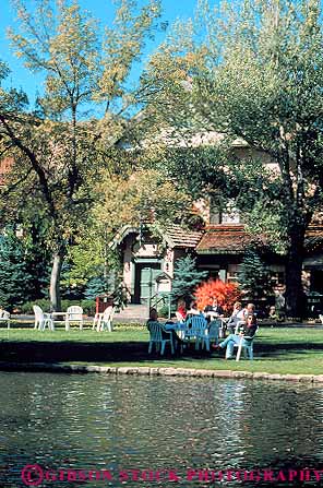 Stock Photo #14895: keywords -  cafe cafes communities community destination idaho landscape leisure mountain mountains outdoor people pond recreation region relax relaxed relaxing resort resorts rocky scenery scenic summer sun travel vacation valley vert