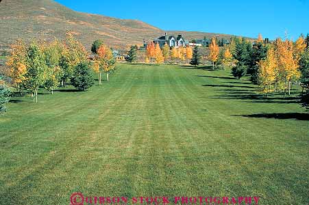 Stock Photo #14907: keywords -  autumn color communities community course courses destination fall foliage golf grass green home horz idaho landscape lawn mountain mountains region resort resorts rocky scenery scenic smooth sun travel trim trimmed vacation valley