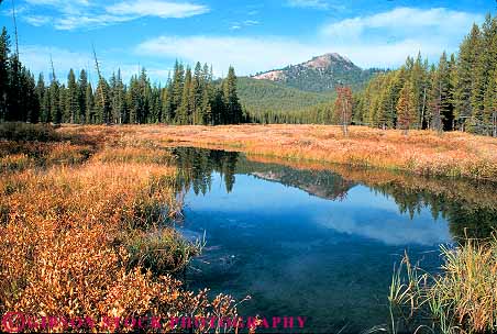 Stock Photo #14910: keywords -  autumn calm color fall foliage horz idaho in landscape meadow mountain mountains nature pond ponds quiet region rocky scenery scenic stream water wild wilderness