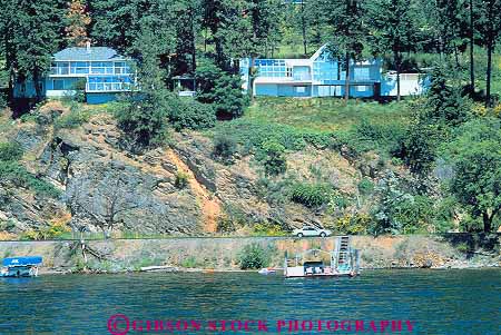 Stock Photo #14927: keywords -  alene coeur communities community d home homes horz house houses idaho lake lakes lakeshore mountain mountains resort resorts rocky shore shoreline summer vacation vacationing vacations water