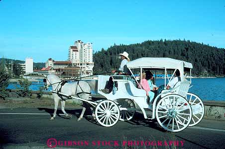 Stock Photo #14930: keywords -  alene carriage carriages coeur communities community d horse horses horz idaho lake lakes mountain mountains resort resorts rocky summer tour touring tours vacation vacationing vacations water