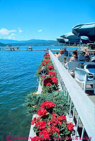 Stock Photo #14940: keywords -  alene cafe cafes coeur communities community d idaho lake lakes mountain mountains people resort resorts rocky summer vacation vacationing vacations vert water