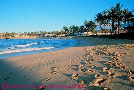 Stock Photo #8686: keywords -  coast coastal destination foot footpri footprint footprints hawaii hawaiian horz impression impressions in island islands kauai marine maritime nts ocean poipu resort resorts sand sea seashore seawater shore shoreline soft tracks travel tropical usa vacation water