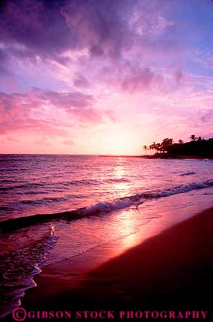 Stock Photo #14950: keywords -  beach beaches big coast coastal dark destination evening hawaii hawaiian horizon island islands kauai landscape marine maui oahu ocean pink scenery scenic sea seascape seashore shore shoreline sunset sunsets travel tropic tropical tropics vacation vert warm water