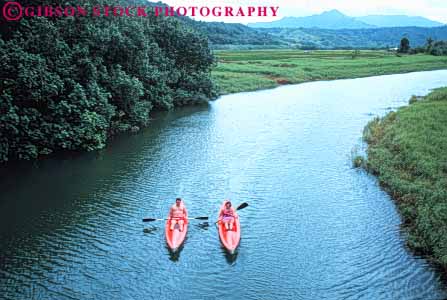 Stock Photo #8700: keywords -  coast coastal couple creek destination hanalei hawaii hawaiian horz island islands kauai kayak kayakers kayaking marine maritime ocean paddle paddling pair resort resorts river sea seashore seawater shore shoreline stream travel tropical two usa vacation water