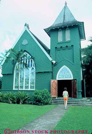 Stock Photo #14970: keywords -  building church churches congregational destination hahalei hawaii hawaiian island islands kauai travel tropic tropical tropics vert