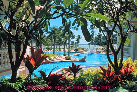 Stock Photo #8712: keywords - abstract abstraction abstracts destination hawaii hawaiian horz hotel island islands kauai lihue marriott pool pools resort resorts travel tropical usa vacation