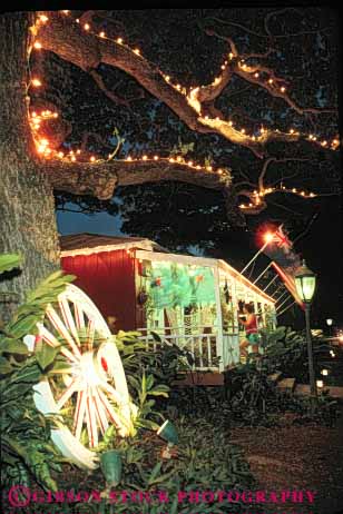 Stock Photo #8714: keywords -  dark destination hawaii hawaiian island islands kauai kelea lighting lights night old resort resorts shop store town travel tropical usa vacation vert