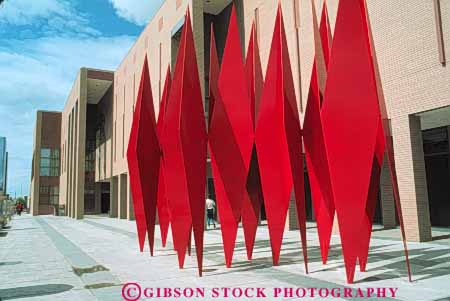 Stock Photo #10372: keywords -  abstract alaska anchorage and angle angles art arts cities city history horz metal modern museum of public red sculpture sculptures town towns