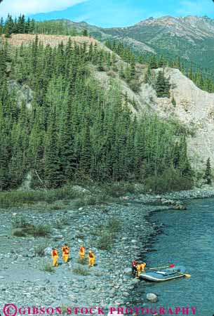 Stock Photo #10383: keywords -  adventure adventures alaska ashore landscape nature nenana outdoor outside raft rafter rafters rafting rafts recreation river rivers scenery scenic sport suits trip trips vert yellow