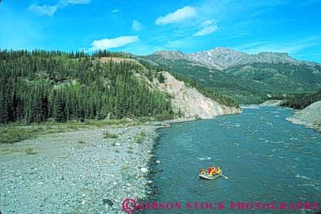 Stock Photo #10385: keywords -  adventure adventures alaska group horz landscape nature nenana outdoor outside raft rafter rafters rafting rafts recreation river rivers scenery scenic sport suits trip trips yellow