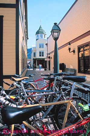 Stock Photo #10402: keywords -  alaska american bicycles bike bikes building buildings gold historic historical history klondike national park parked preserve preserved rush site sites skagway town towns vert