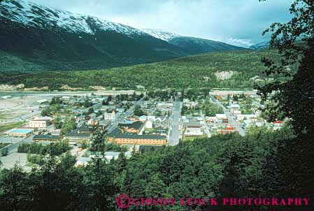 Stock Photo #10404: keywords -  alaska american building buildings elevate elevated historic history horz landscape overhead overview scenery scenic site sites skagway town towns view