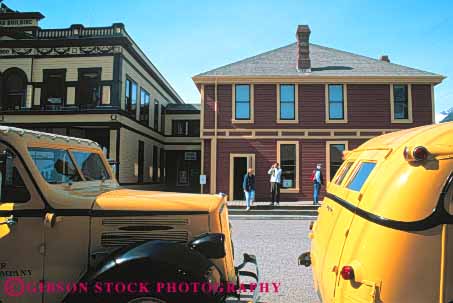 Stock Photo #10407: keywords -  alaska american building buildings car cars gold historic historical history horz klondike national park parked preserve preserved rush site sites skagway tour tours town towns vintage