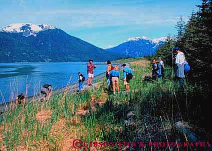 Stock Photo #10415: keywords -  adventure adventures alaska along canal coast coastal ecological ecology environment explore exploring group groups habitat habitats haines hike hiker hikers hikes hiking horz leads learn learning lynn natural naturalist nature shore shoreline walk walker walkers walking