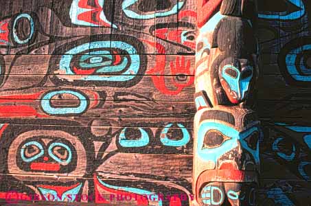 Stock Photo #10417: keywords - alaska american art artistic chilkat haines horz house indian native north pole poles style totem totems tradition traditional tribal wood wooden