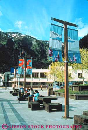 Stock Photo #10422: keywords -  alaska banner banners city in juneau marine municipal park parks people public relax relaxed relaxing summer vert