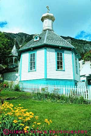 Stock Photo #10424: keywords -  alaska architecture building buildings church churches design eight historic juneau nicholas octagon old russian saint side sided st st. style tradition traditional vert