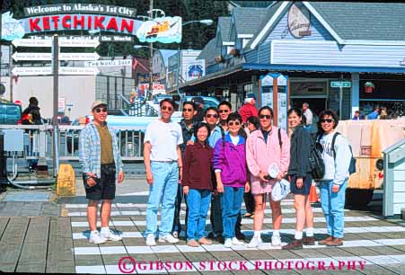 Stock Photo #10463: keywords -  alaska asian coast coastal ethnic foreign group groups horz international japanese ketchikan men ocean sea seashore shore shoreline tour tourist tourists tours town towns travel traveler travelers water women