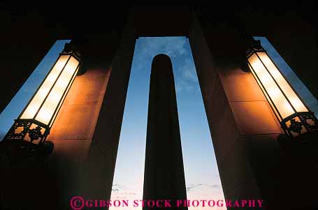Stock Photo #12328: keywords - abstract architecture city dark dusk evening horz kansas lamp lamps lean leaning leans liberty lighting lights line linear lines look looking memorial missouri night parallel silhouette sunset sunsets taper tapering tapers tilt tilted tilting tilts up upward upwards