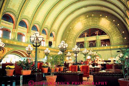 Stock Photo #12256: keywords - arch arched arching architecture ceiling ceilings change changed convert curve curved curving dome domed domes horz louis missouri old railroad renovated renovation restore restored saint st st. station stations tradition traditional train union vault vaulted