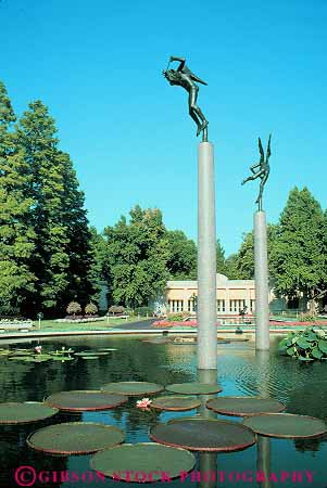 Stock Photo #12264: keywords -  botanical garden gardens landscape landscapes louis missouri municipal pond ponds pool pools public saint sculpture st st. vert water