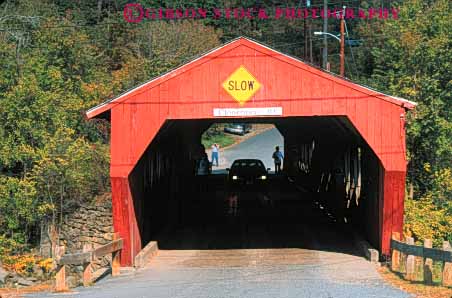 Stock Photo #9313: keywords - americana antique bernard bridge bridges brook building cover covered england historic horz landmark landmarks new old over red roof shed span spans structure taftville tunnel tunnels vermont vintage wood wooden