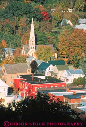 Stock Photo #9320: keywords -  aerial aerials autumn building buildings countryside downtown elevate elevated england fall foliage forest hill hills landscape mountain mountains new overhead royalton rural scenery scenic season small town towns tree trees vermont vert view