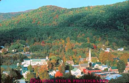 Stock Photo #9321: keywords -  aerial aerials autumn countryside elevate elevated england fall foliage forest hill hills horz landscape mountain mountains new overhead royalton rural scenery scenic season small town towns tree trees vermont view