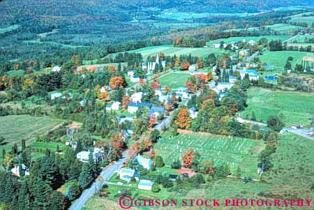 Stock Photo #9332: keywords - aerial aerials autumn color community craftsbury elevate elevated england fall foliage forest green horz landscape new scenery scenic small town towns vermont