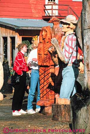 Stock Photo #9336: keywords - business carve carved carvings display england look merchandise new people retail sales sculpture sculptures sell selling small stowe town vermont vert wood wooden