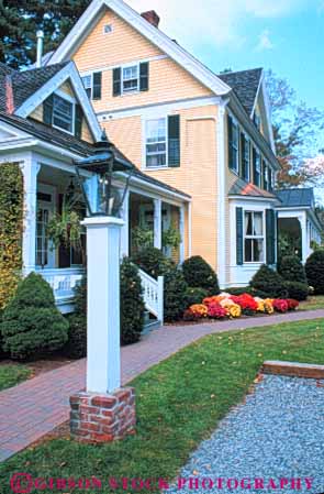 Stock Photo #9339: keywords -  american and architecture bed breakfast colonial early england home homes hotel hotels house houses inn inns jackson lodging new small town tradition traditional vermont vert woodstock