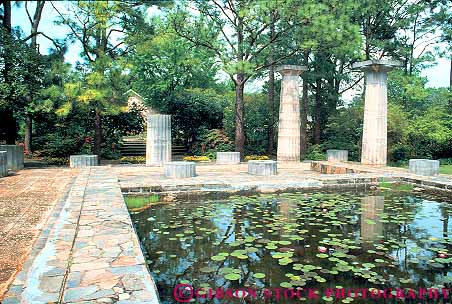 Stock Photo #15186: keywords - abandon abandoned alabama architecture column columns design garden gardens greek hill historic horz jasmine landscape landscapes montgomery pool pools public region ruin ruins south southern style vegetation