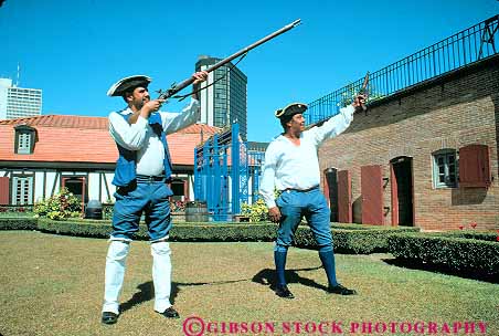 Stock Photo #15203: keywords - african alabama american black civil conde costume costumed dressed era fort historic history horz male man men military minority mobile old pair people portray portraying portrays reenact reenacted reenacting reenactment reenactor reenactors reenacts region site soldier soldiers south southern two vintage war weapons with
