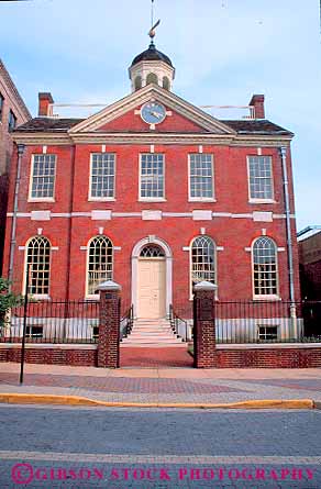 Stock Photo #18184: keywords - architecture brick building buildings delaware design hall halls historic municipal old public style town tradition traditional vert vintage wilmington