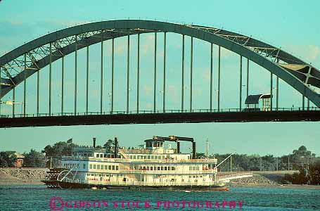 Stock Photo #19100: keywords -  big boat boats bridge bridges casino casinos centennial davenport diamond great horz iowa lady metal mississippi plains region river riverboat riverboats rivers ship span spanning spans state steel