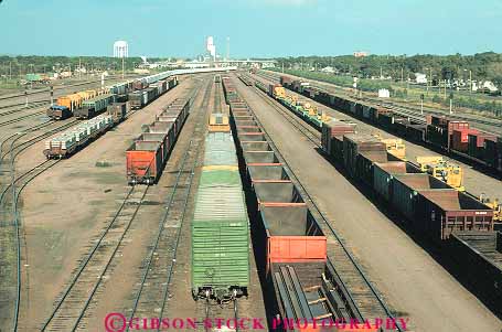 Stock Photo #15379: keywords - box car cars elevate elevated freight great horz industry nebraska north overhead overview plain plains platte railroad railroading railroads region state switching track tracks train trains transportation view yard
