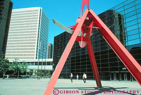 Stock Photo #11849: keywords - abstract art business cities city district downtown horz metal minneapolis minnesota plaza plazas public red sculpture sculptures urban