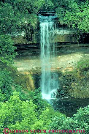 Stock Photo #11859: keywords - creek drop eroded erosion fall falls foliage forest gravity minneapolis minnehana minnesota rock splash stream trees vert vertical water waterfall waterfalls