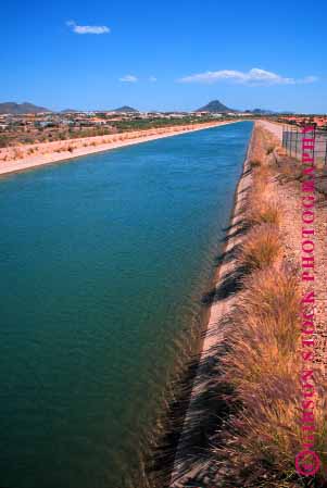 Stock Photo #1226: keywords - agriculture aquaduct aquaducts aqueduct aqueducts arizona blue canal canals desert environment flow gravity irrigation network project projects relocate resource scottsdale transport transportation vert water