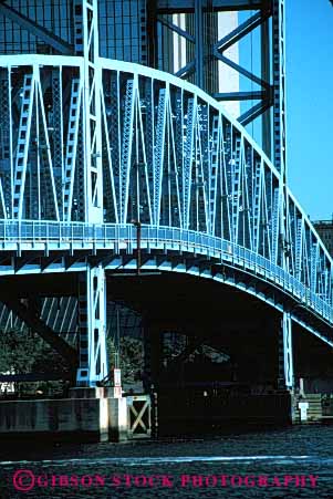 Stock Photo #6032: keywords -  across arch blue bridge criss cross design engineer engineering geometric geometry jacksonville main span steel street strong symmetry vert