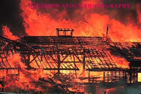 Stock Photo #1238: keywords -  building buildings burn burned burning claim consuming damage destroy disaster fire fires flame flames heat horz hot insurance loss orange property wood