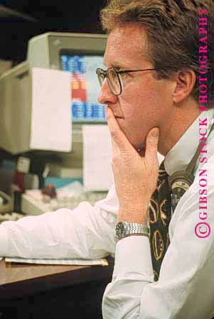 Stock Photo #1255: keywords - assess attention attentive broker business buy commodities communication concentrate concentrates concentrating contemplate employee exchange focused gain happy income industry investment job loss male market occupation office plan professional released risk securities sell speculate stock study thinking thinks thought trade vert work worker working works young yuppi